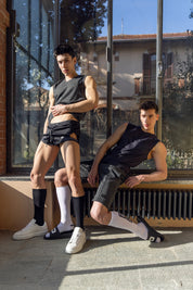 Addicted Gridlock Tank Top Charcoal AD1333