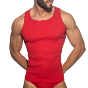 Addicted Puff Tank Top Red AD1378
