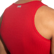 Addicted Puff Tank Top Red AD1378