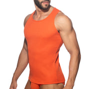 Addicted Puff Tank Top Orange AD1378