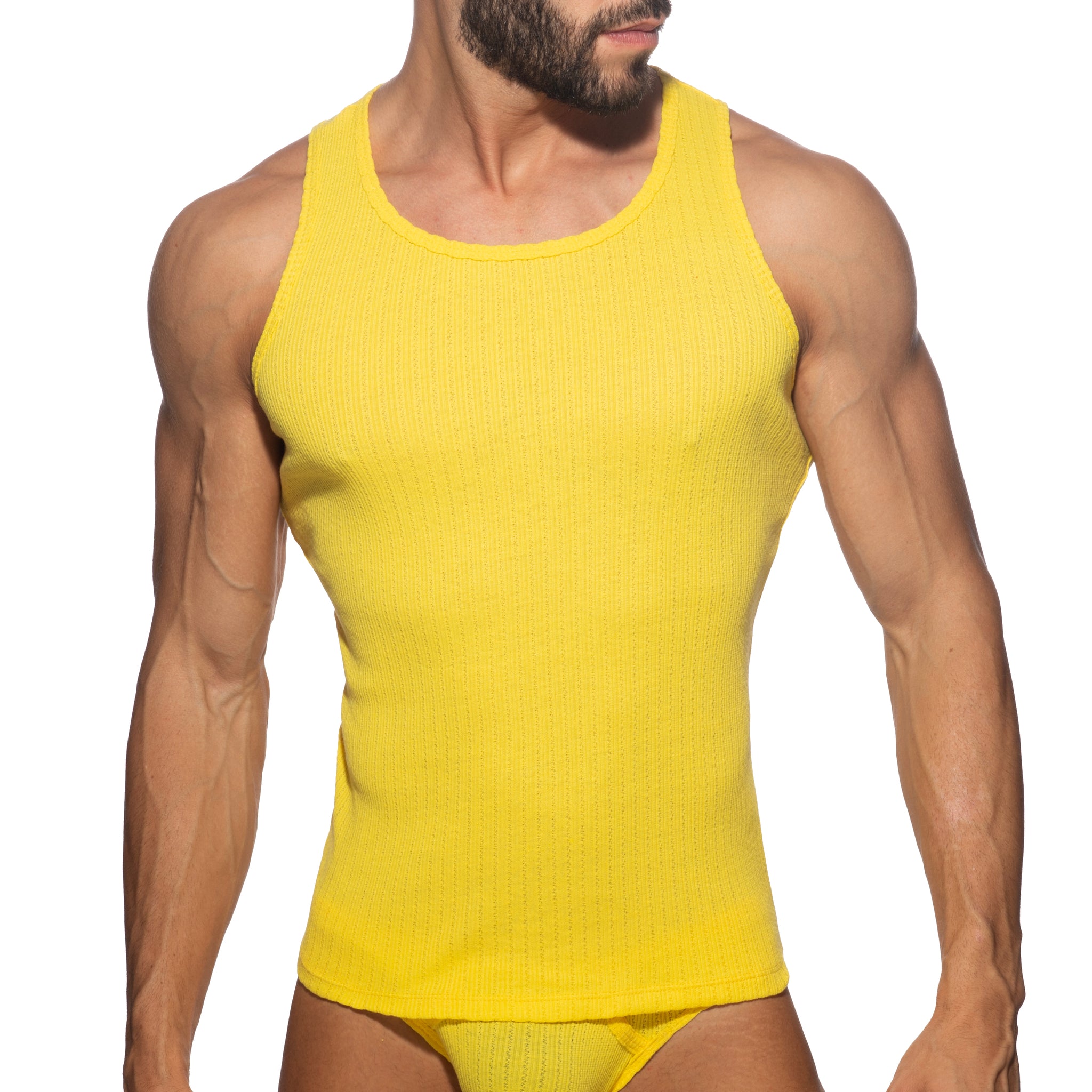 Addicted Puff Tank Top Yellow AD1378