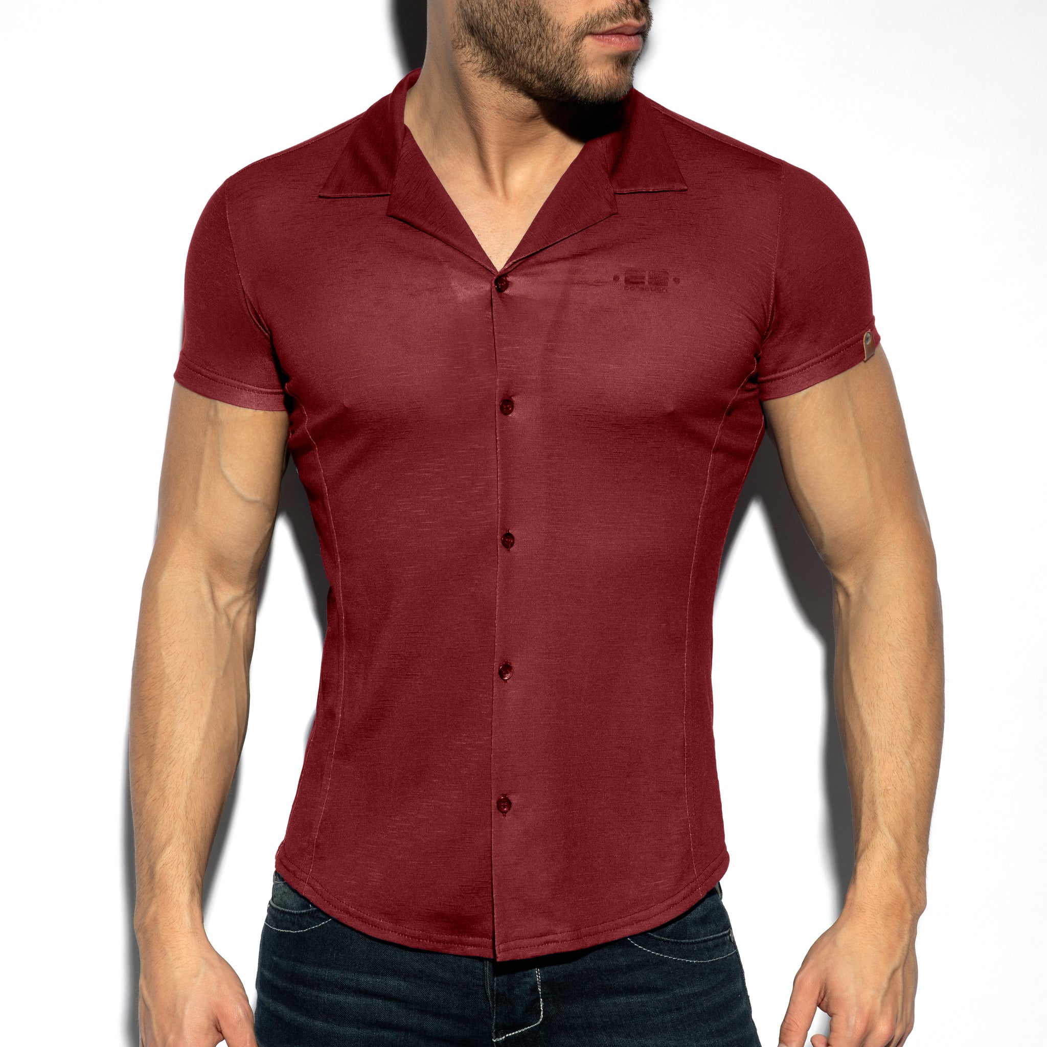 ES Collection Slim Fit Shirt Aubergine SHT023