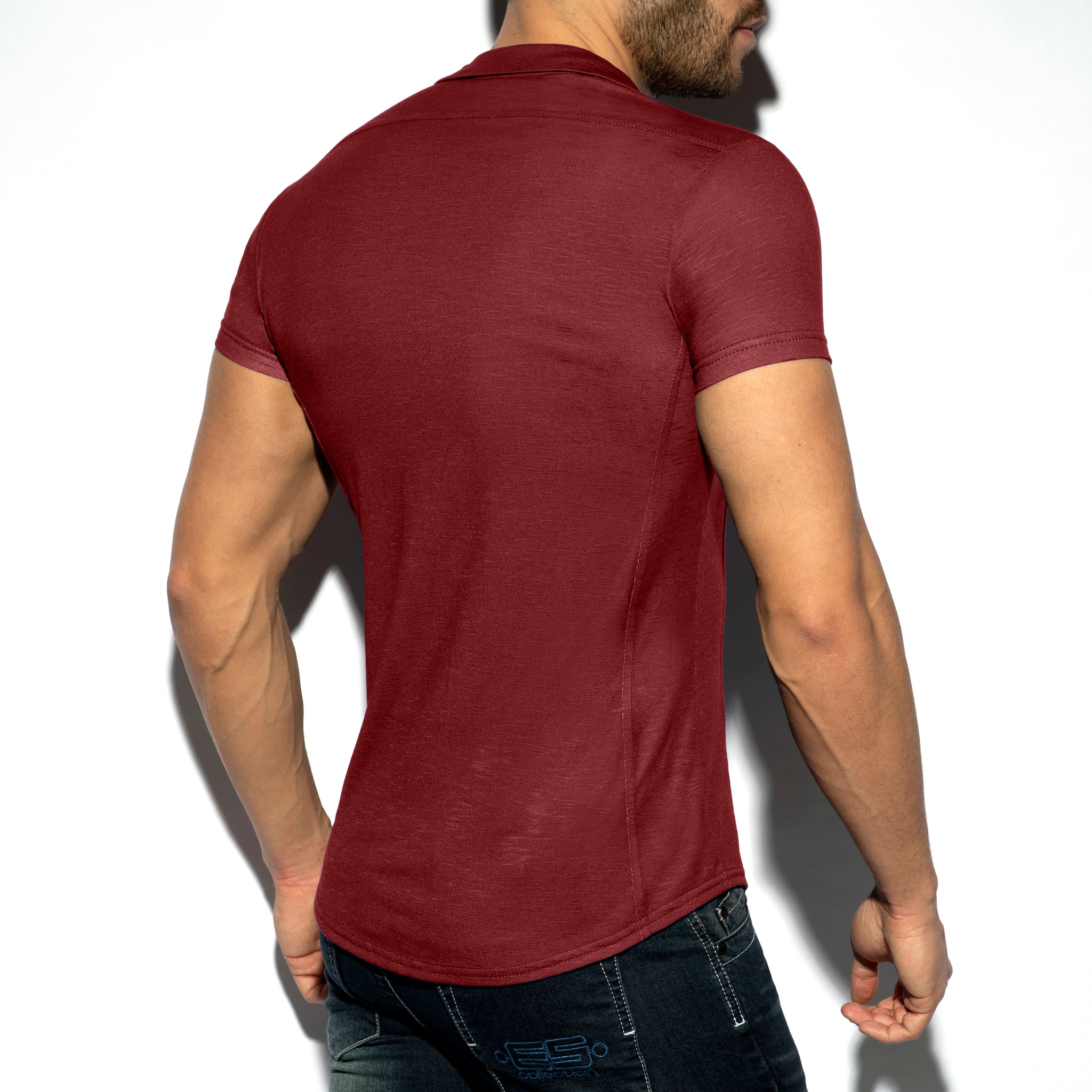ES Collection Slim Fit Shirt Aubergine SHT023