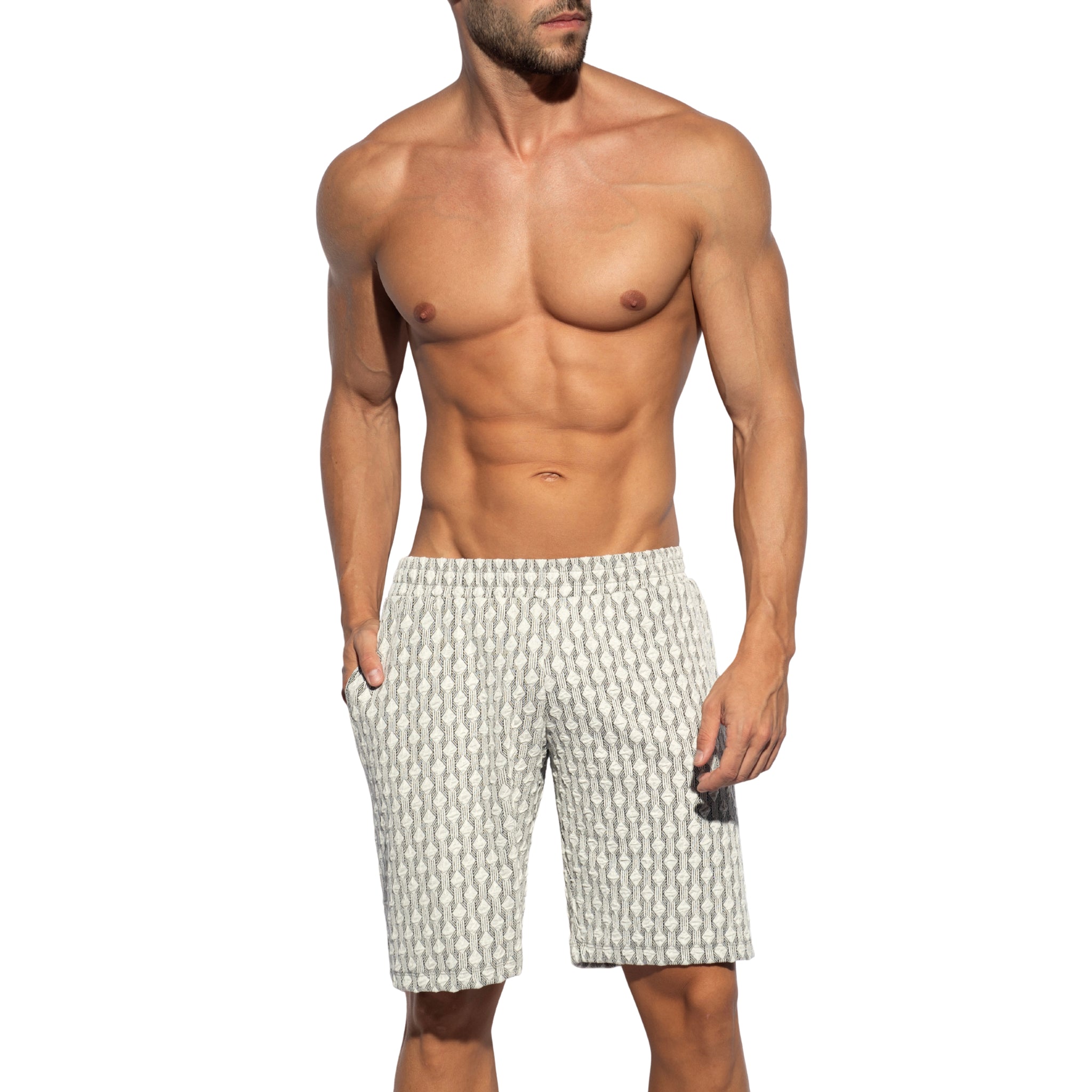 ES Collection Glen Bermuda Shorts White SP355