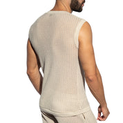 ES Collection Brisa V-Neck Vest T-Shirt Beige TS357