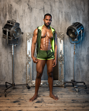 Addicted Sleeveless Loop-Mesh Hoody Black AD355