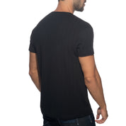 Addicted Barley V-Neck T-Shirt Black AD1387
