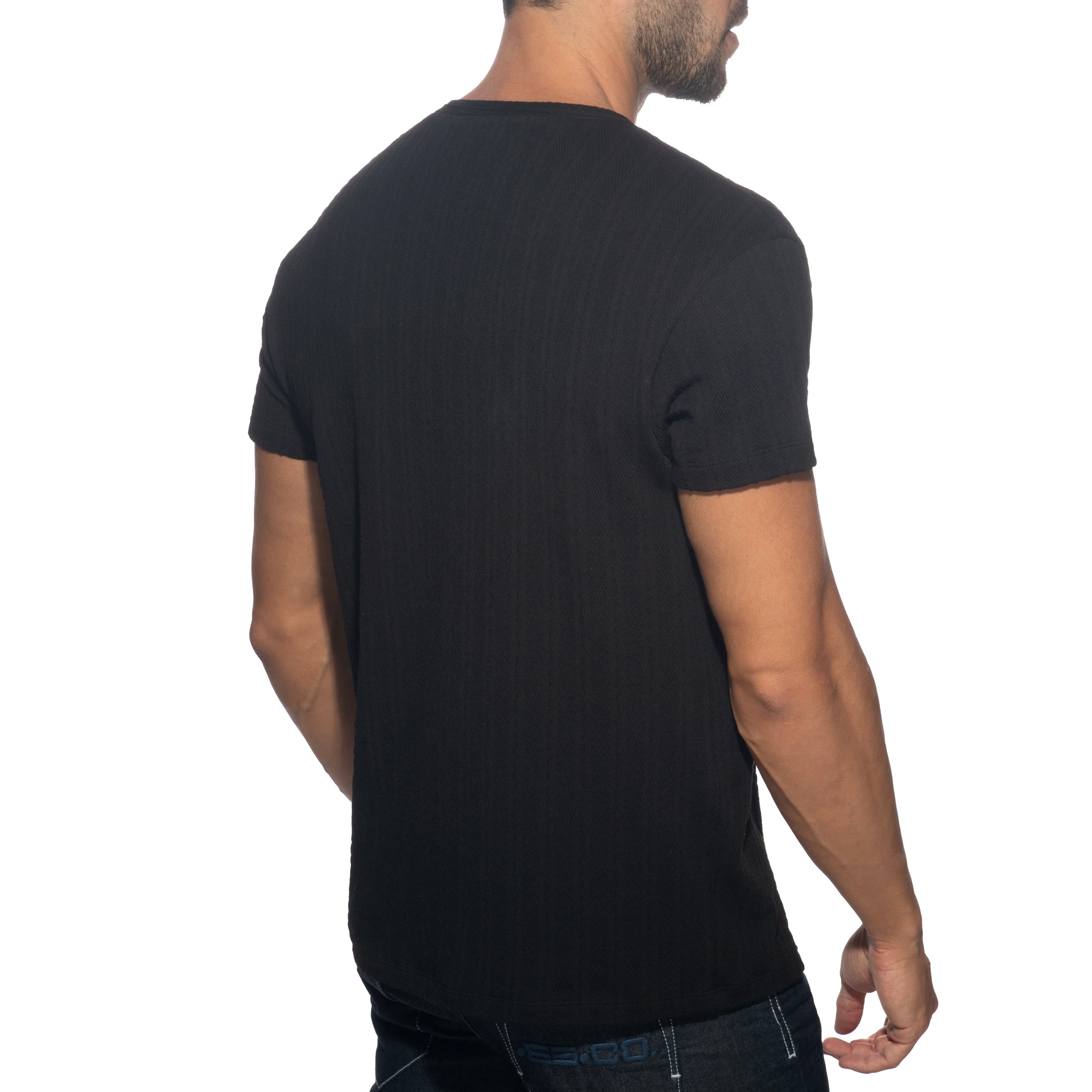 Addicted Barley V-Neck T-Shirt Black AD1387