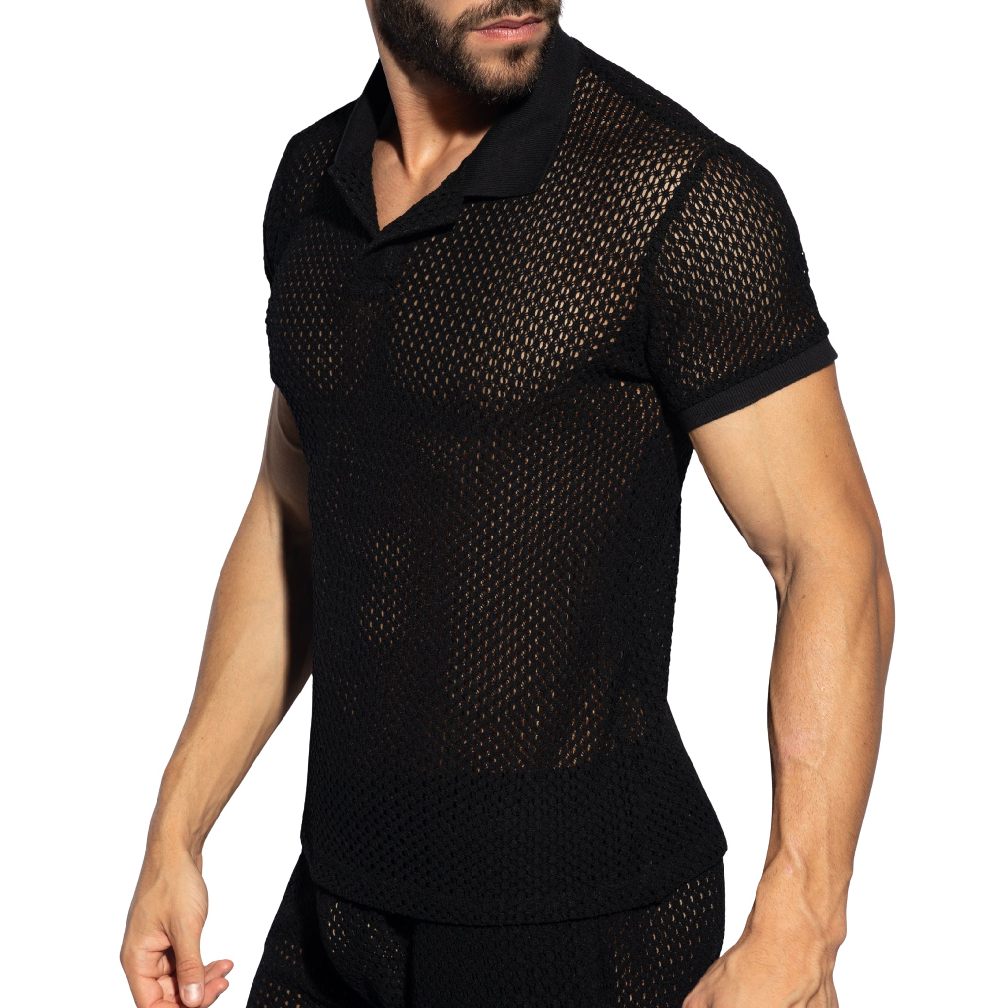 ES Collection Brisa Polo Shirt Black POLO36