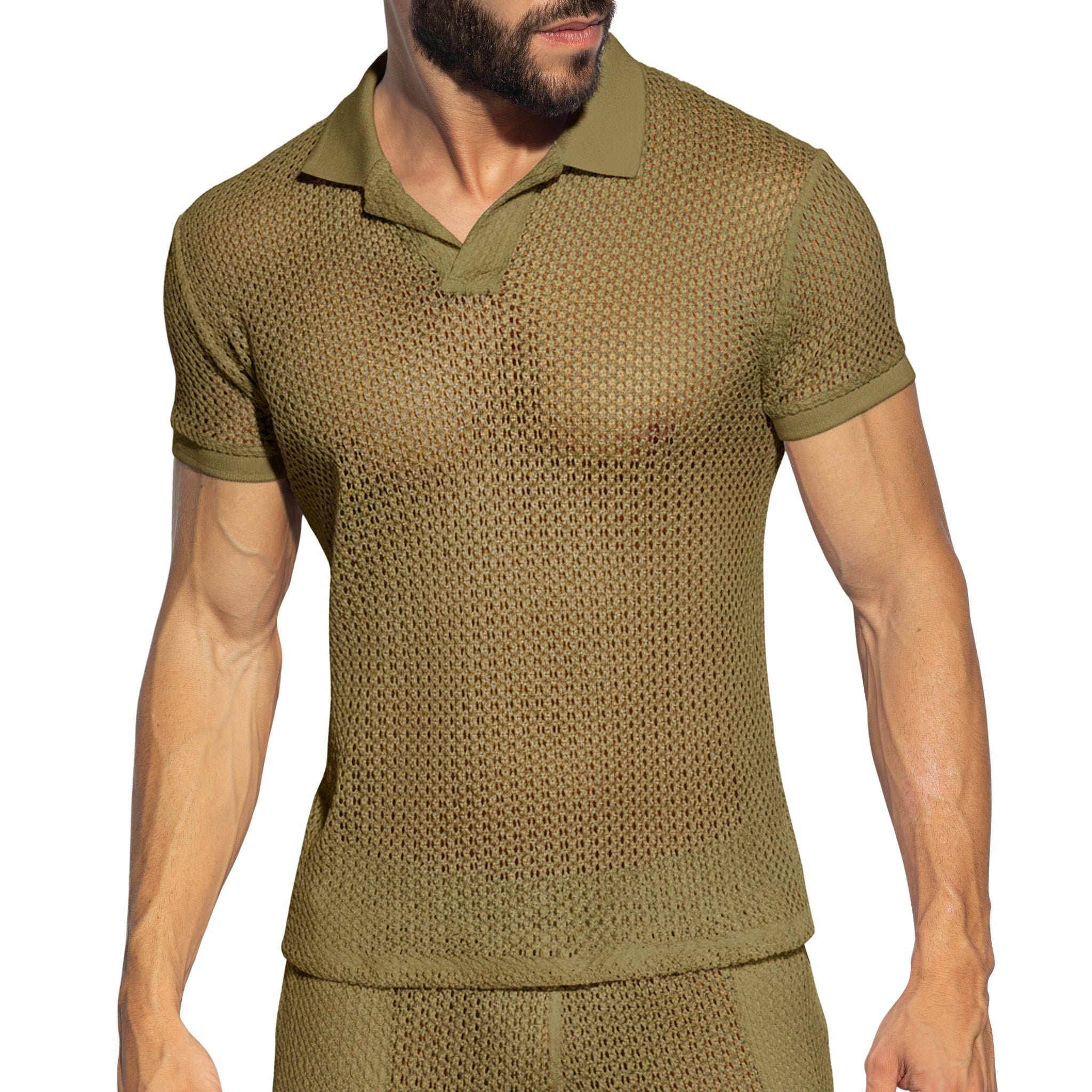 ES Collection Brisa Polo Shirt Khaki POLO36