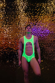 Addicted Sexy Mesh Singlet Neon Yellow ADP03