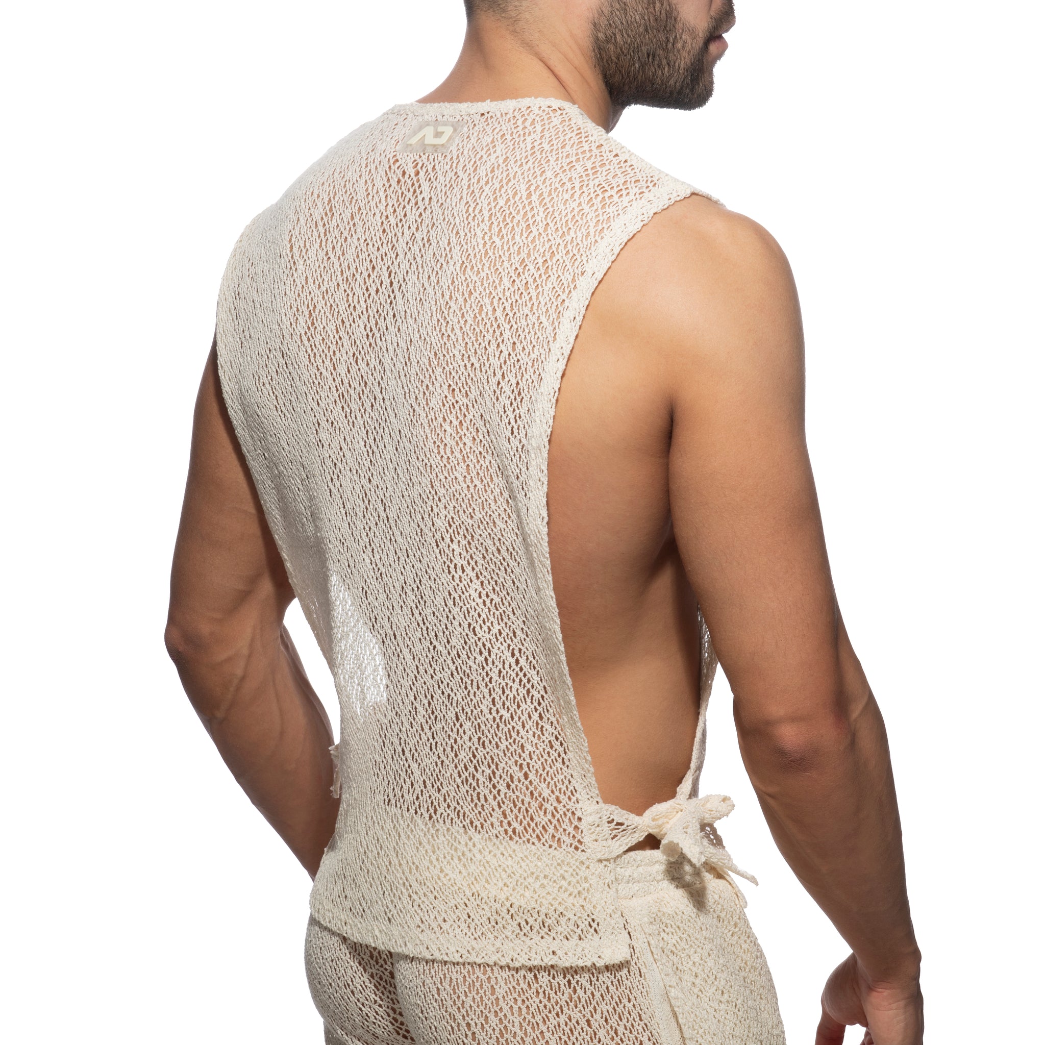 Addicted Eco Chique Drawstring Tank Top Ivory AD1268