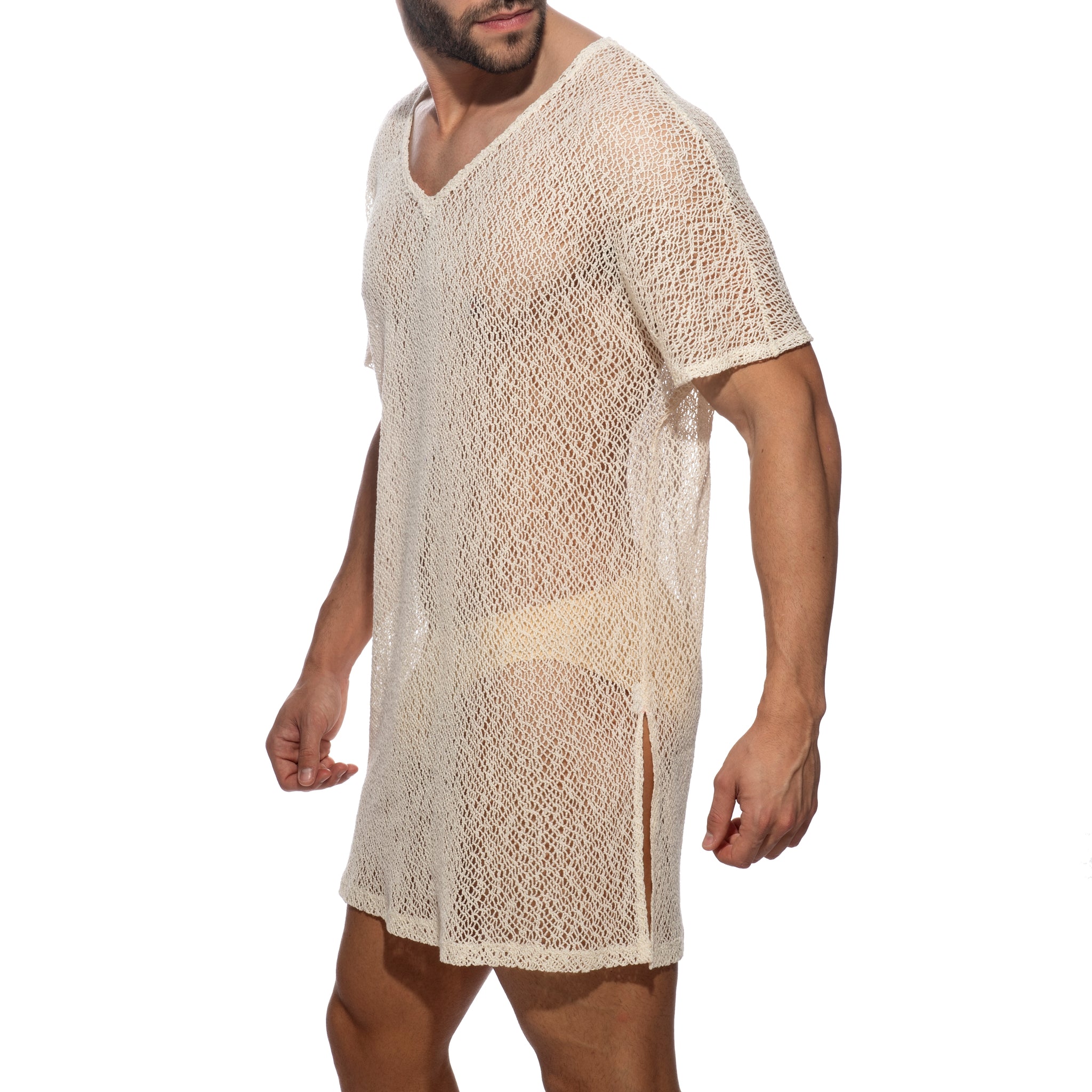 Addicted Eco Chique Knit Dress Ivory AD1267