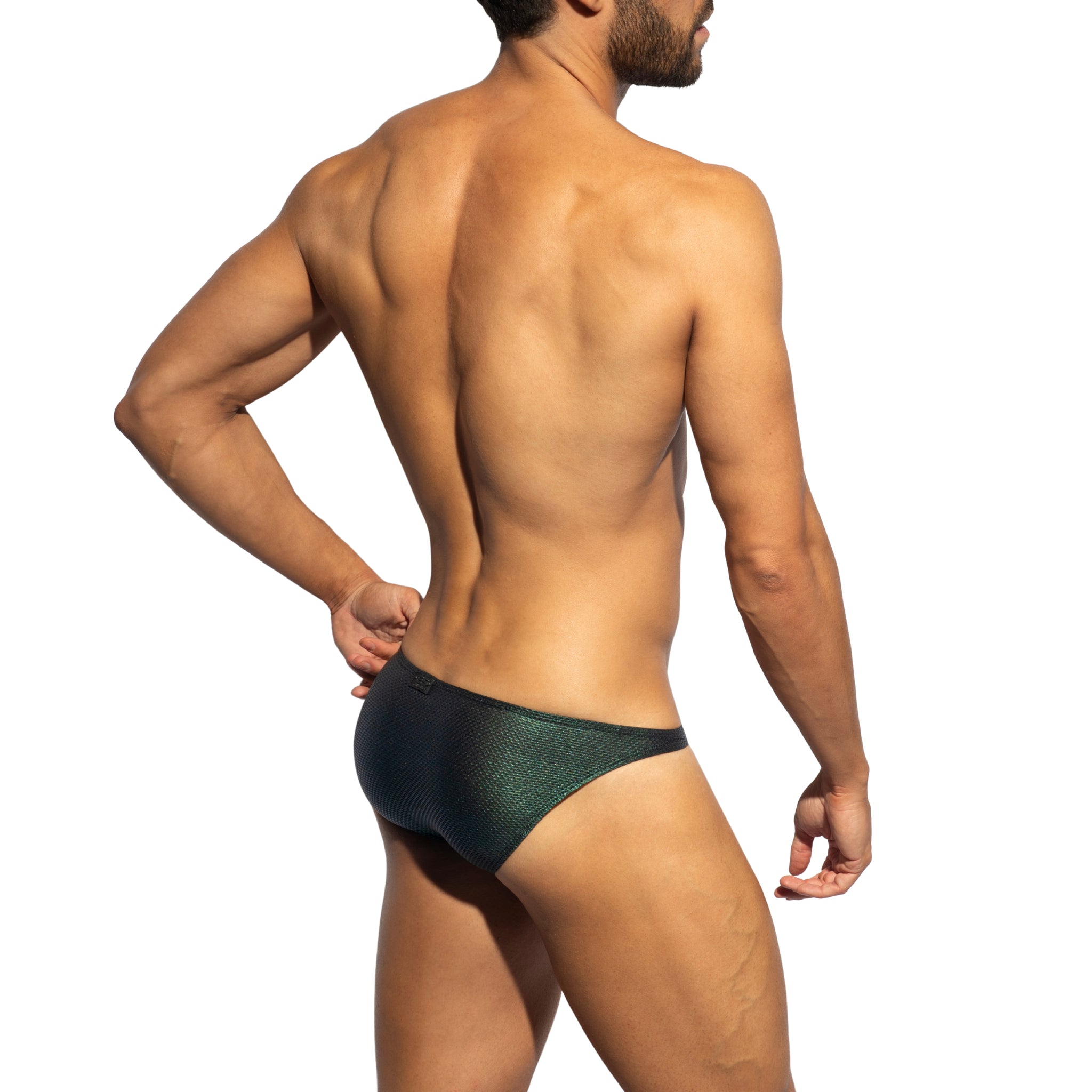 ES Collection C-Through Bee Nest Bikini Brief Green UN647