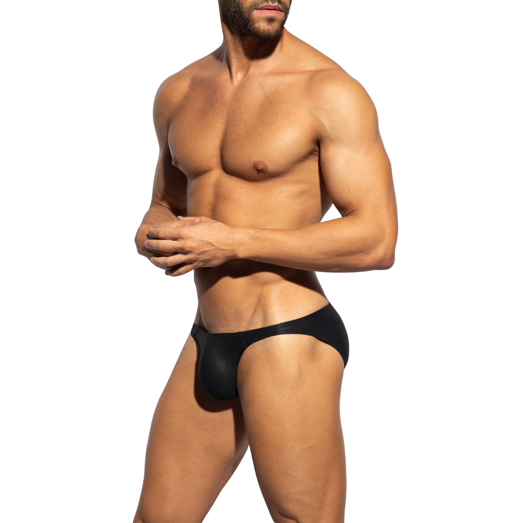 ES Collection C-Through Bee Nest Bikini Brief Black UN647