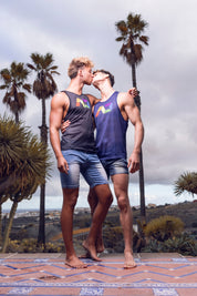 Addicted AD Rainbow Tank Top Black AD542