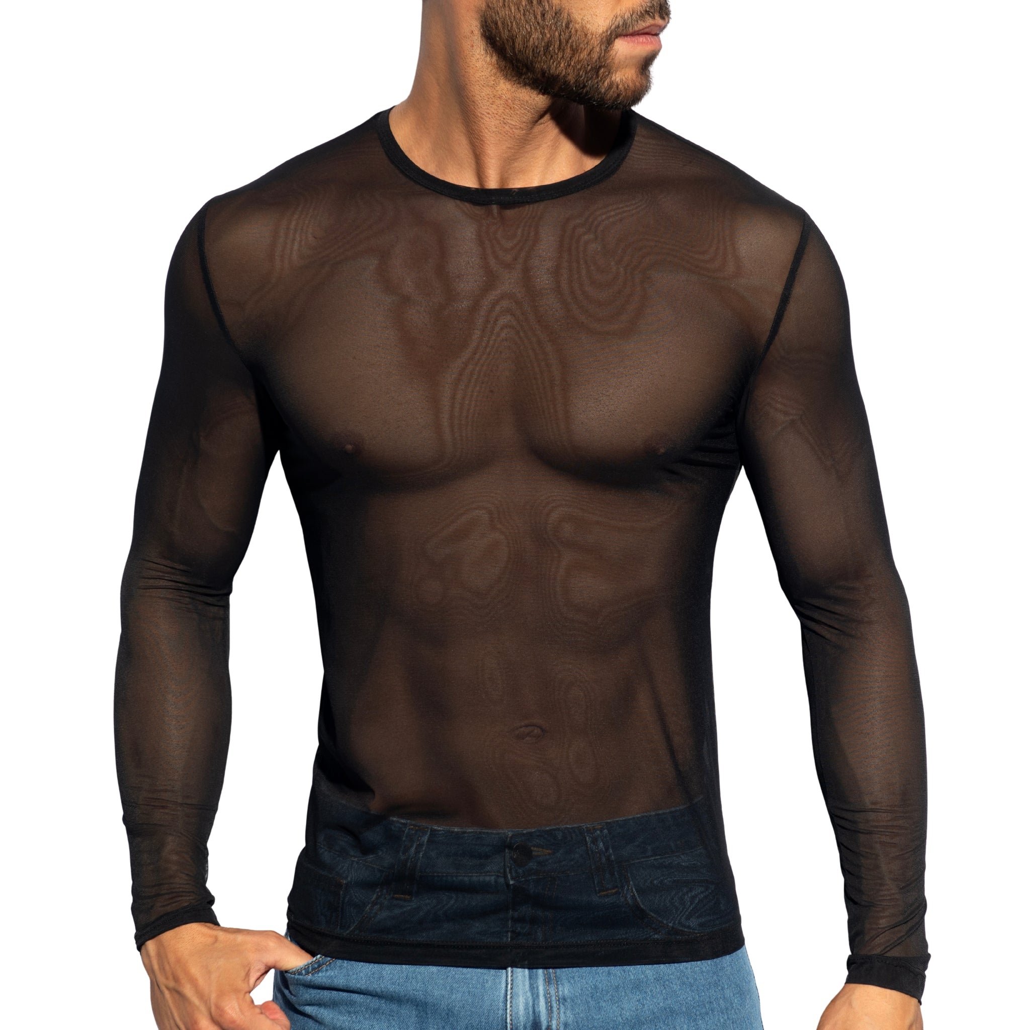 ES Collection Net Long Sleeves T-Shirt Black TS360