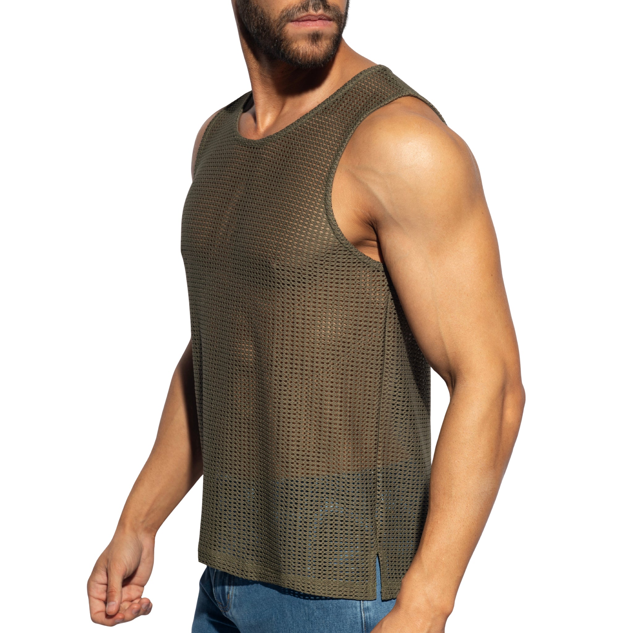 ES Collection Formentera Retro Tank Top Khaki TS337