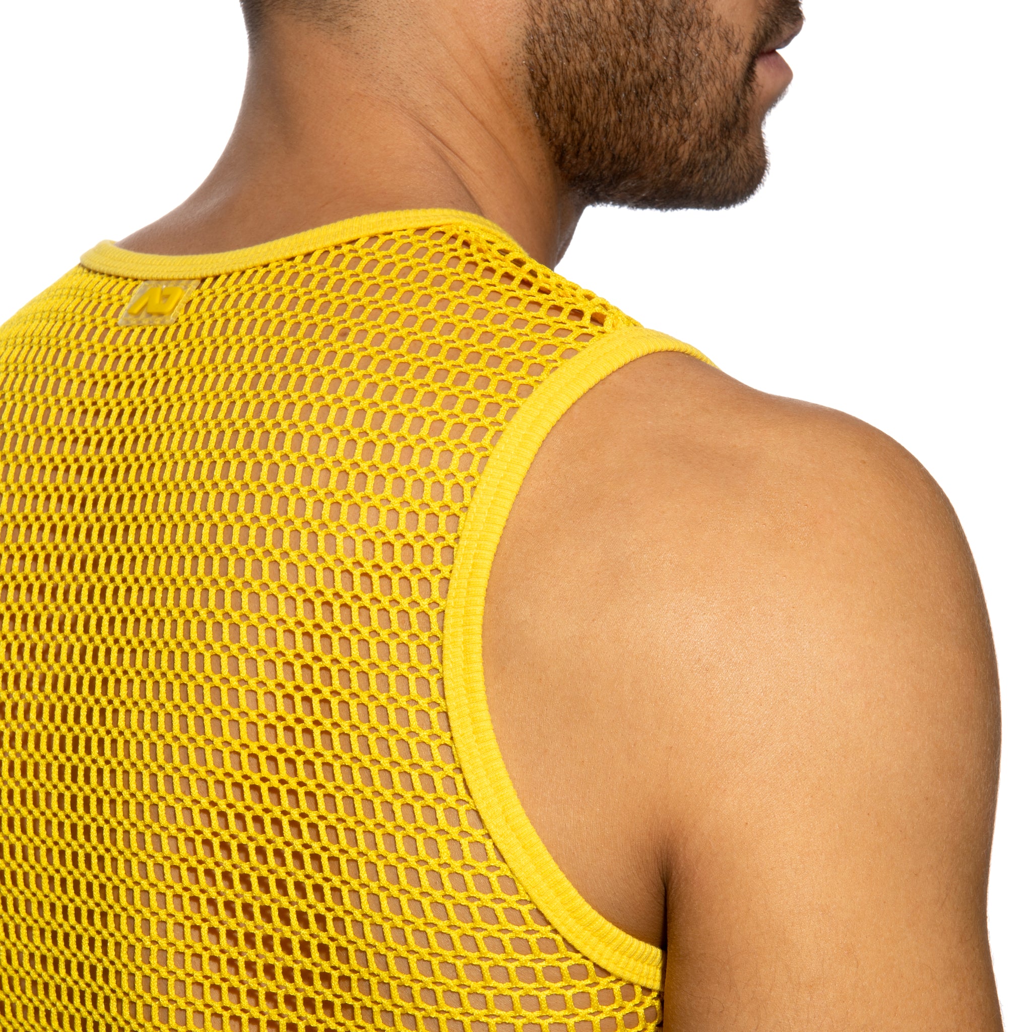 Addicted Openwork Fabric Tank Top Yellow AD1426