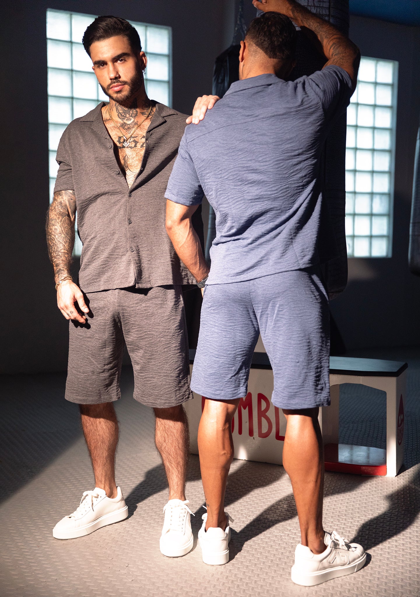 Addicted Mirage Button Shirt Charcoal AD1346