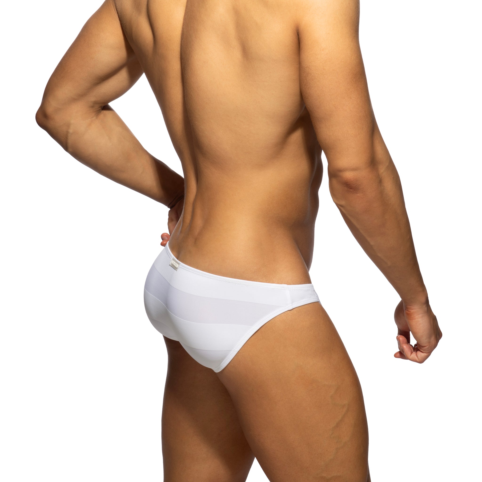 Addicted Thick Stripes Bikini Brief White AD1422