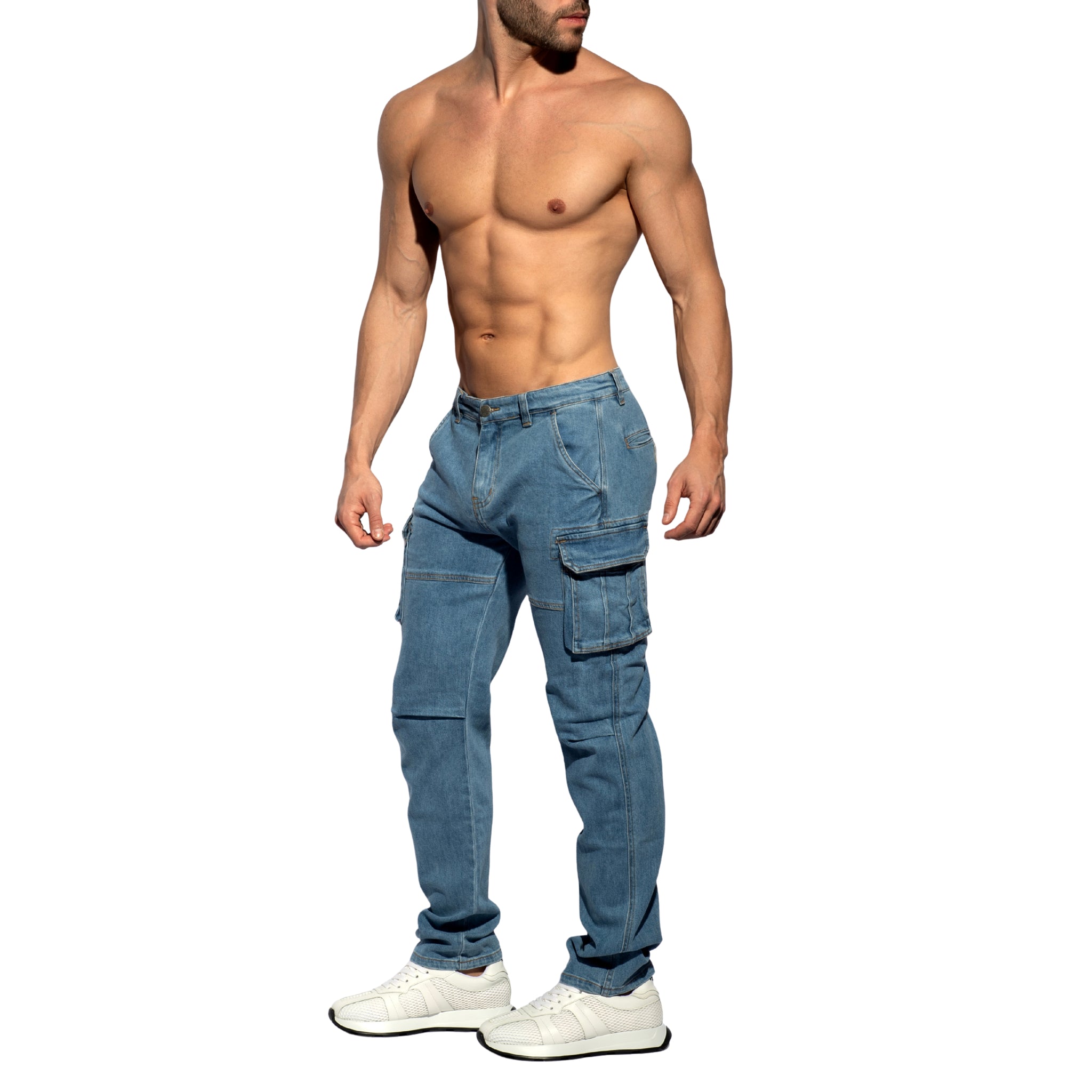 ES Collection Cargo Denim Jeans Blue Jeans ESJ078