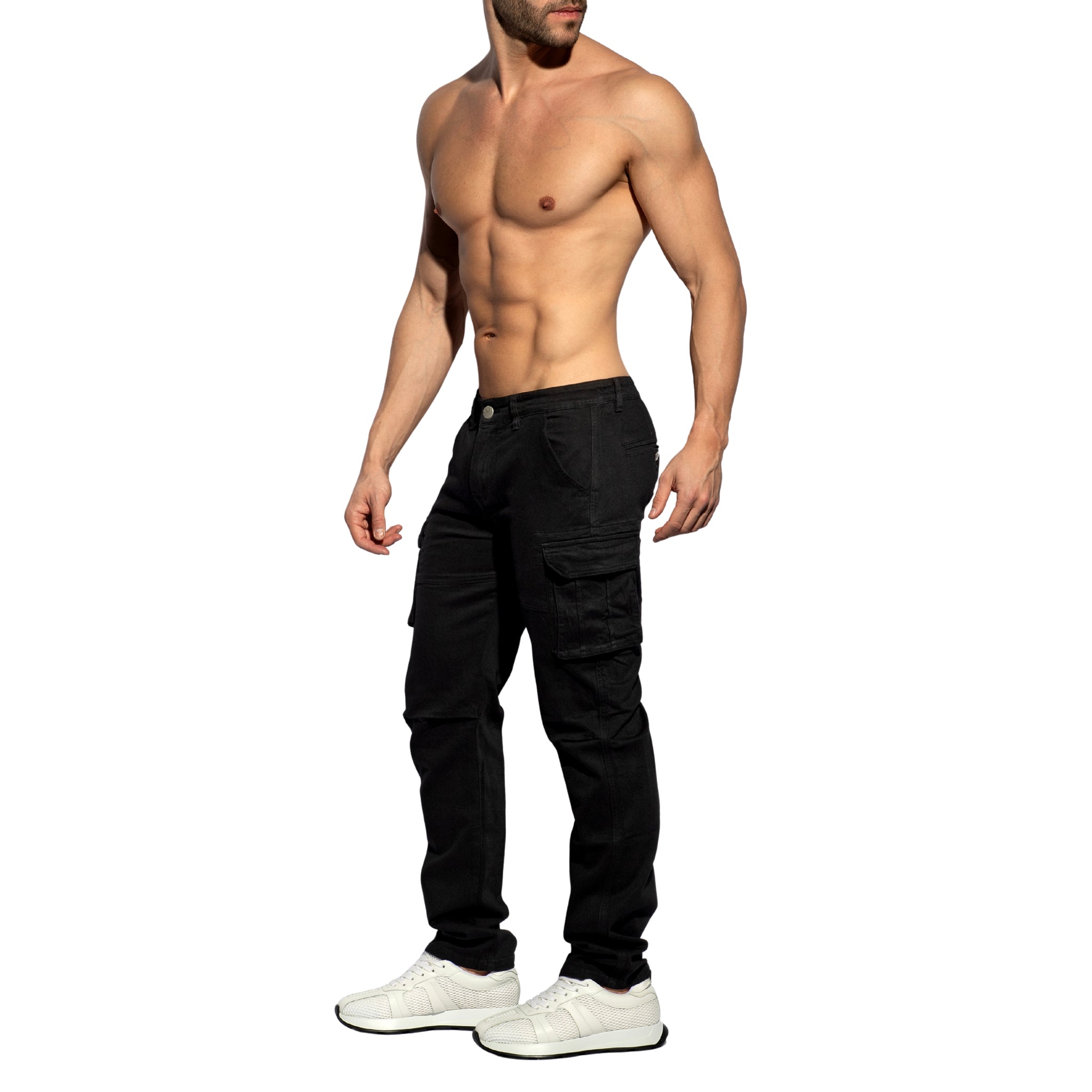ES Collection Cargo Denim Jeans Black ESJ078