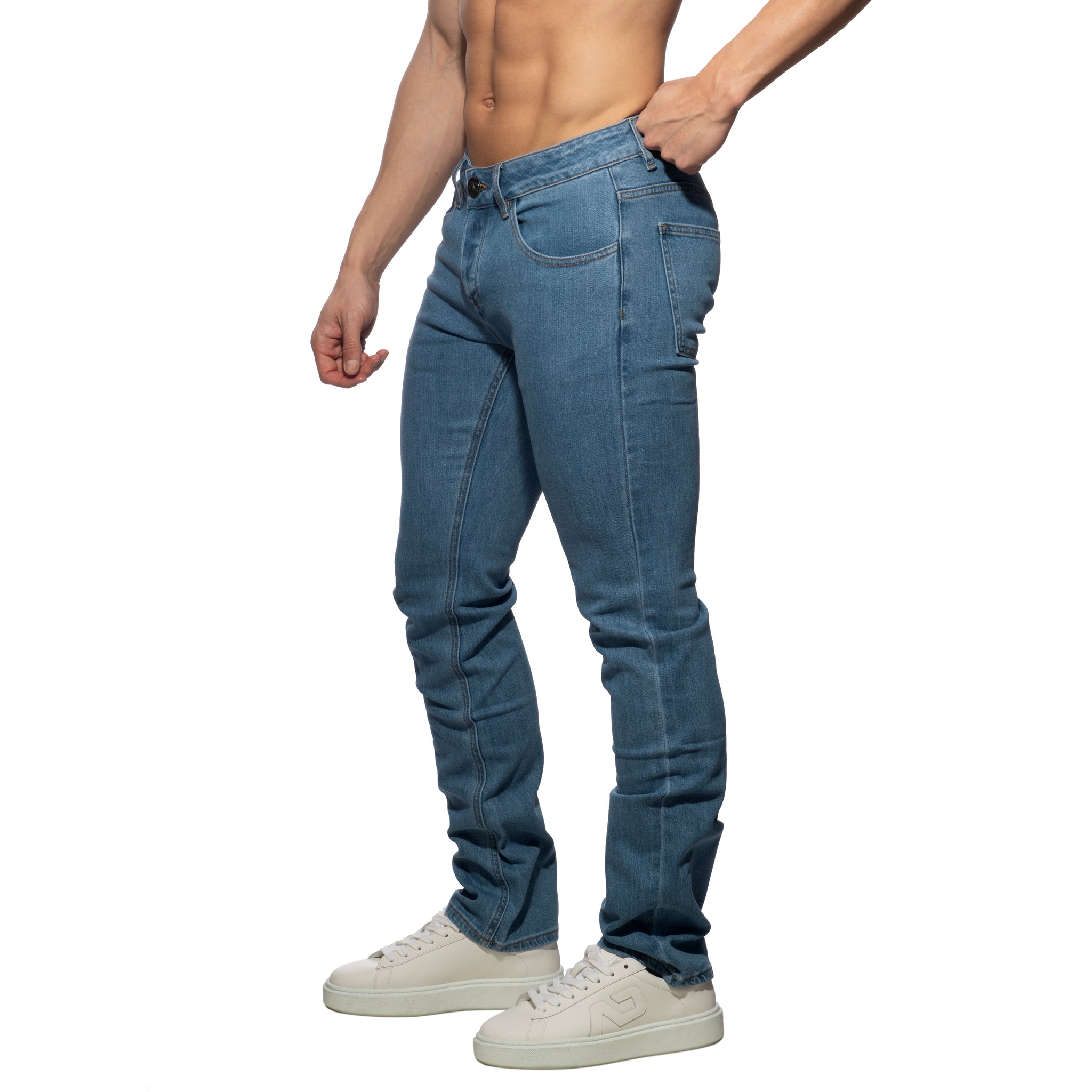 Addicted Straight-Leg Jeans Blue Jeans AD1405