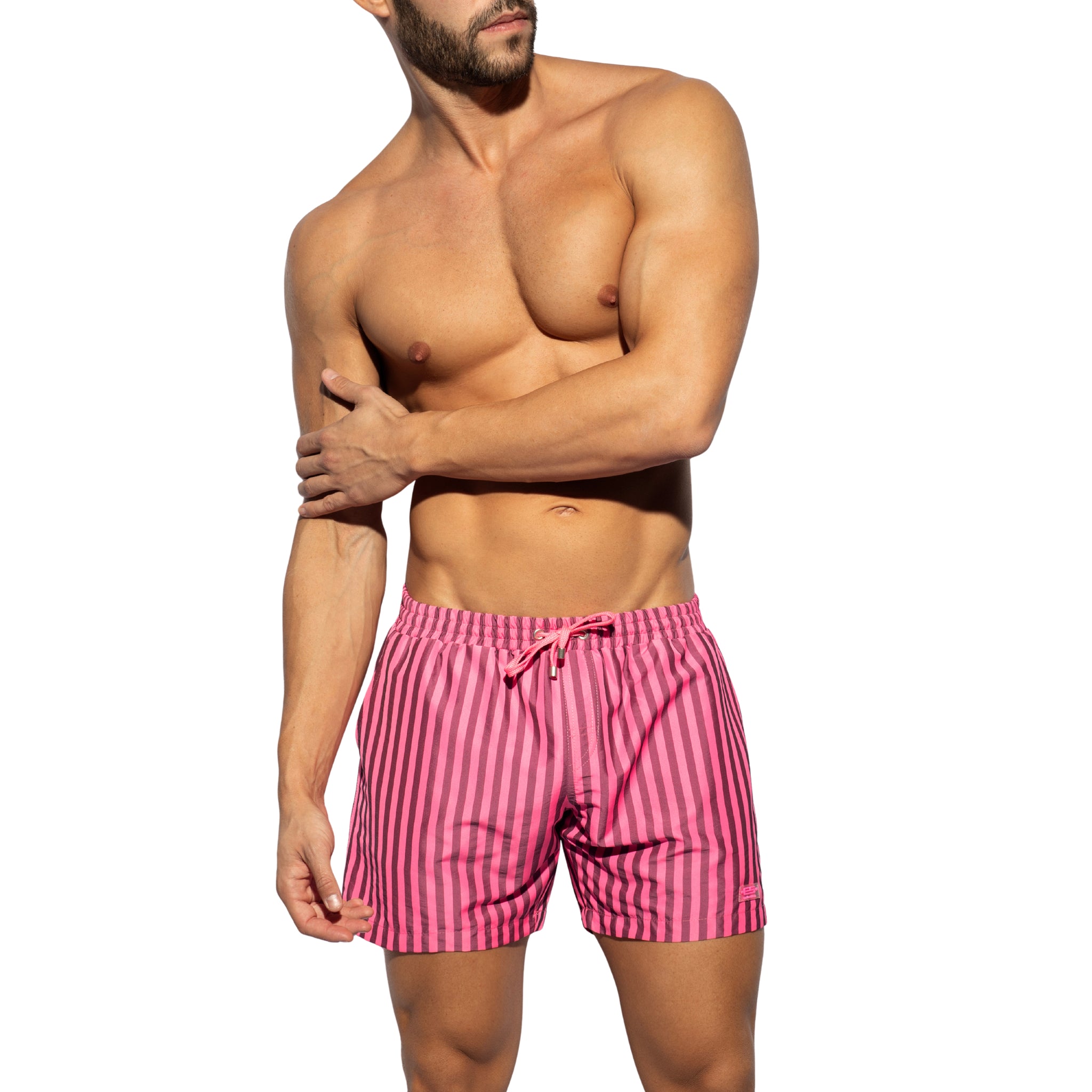 ES Collection Neon Stripes Boardshorts Neon Pink 2523