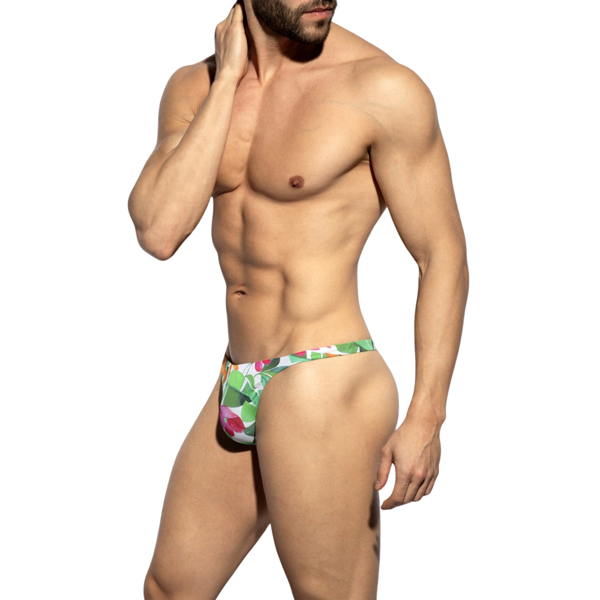 ES Collection Bold Flowers Thong White UN664