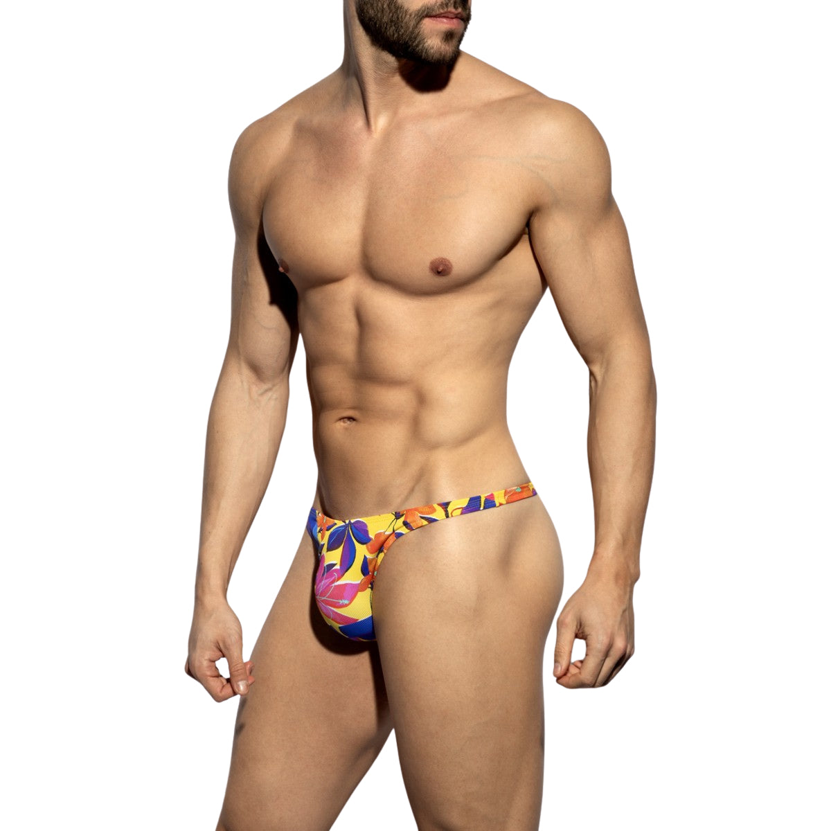 ES Collection Bold Flowers Thong Yellow UN664