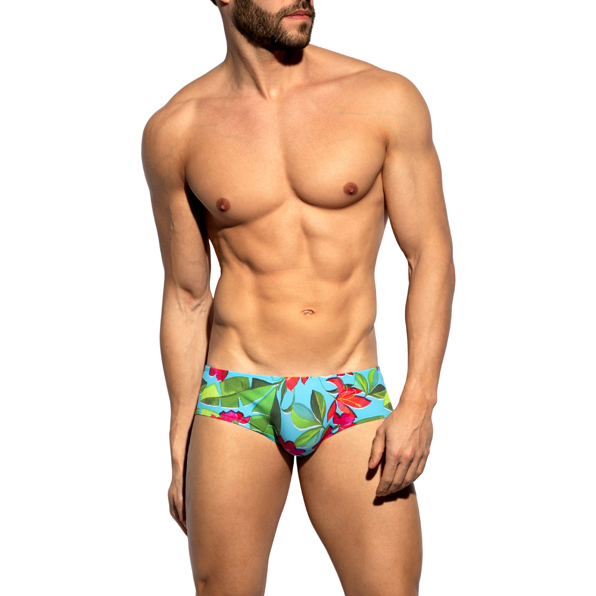 ES Collection Bold Flowers Brief Turquoise UN663