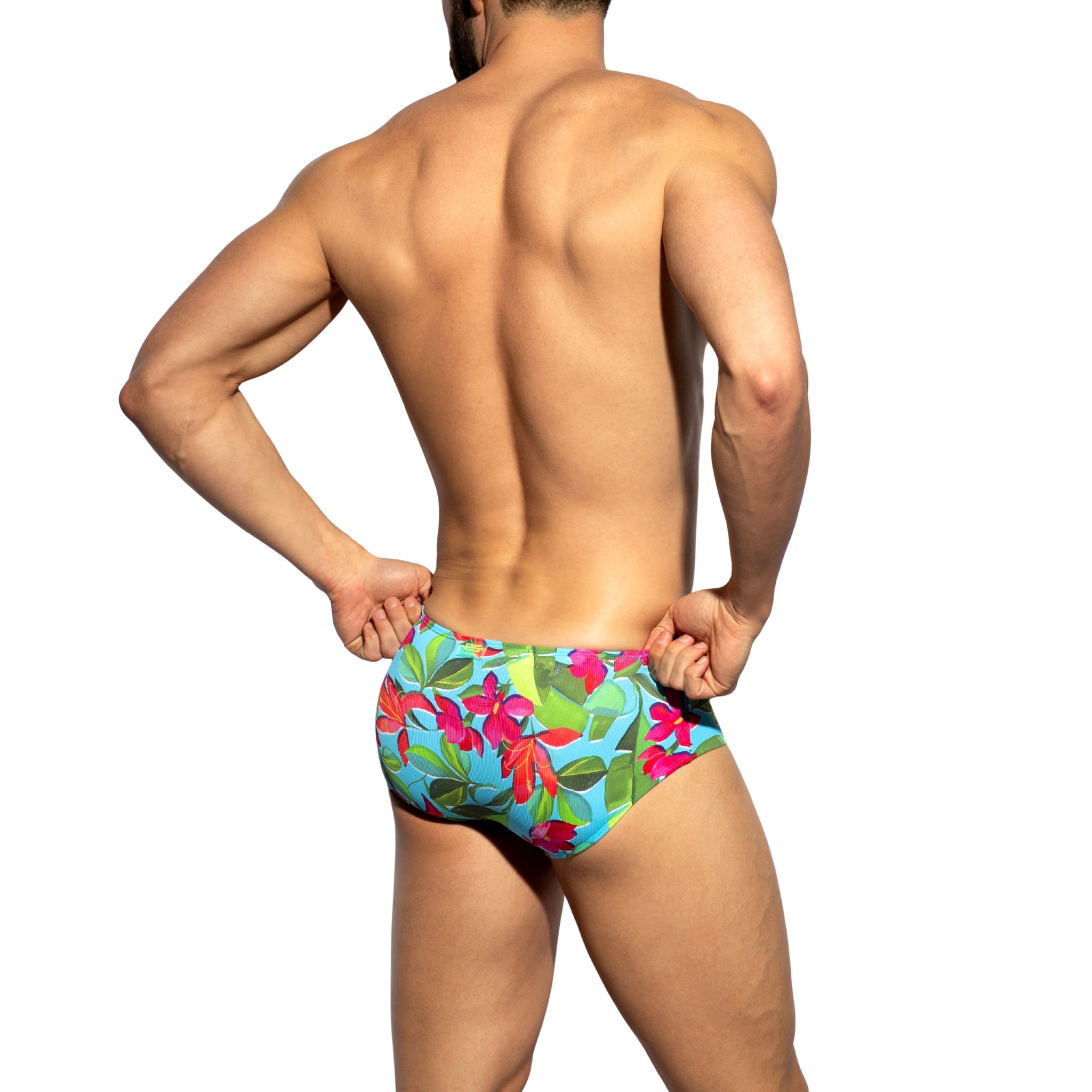 ES Collection Bold Flowers Brief Turquoise UN663