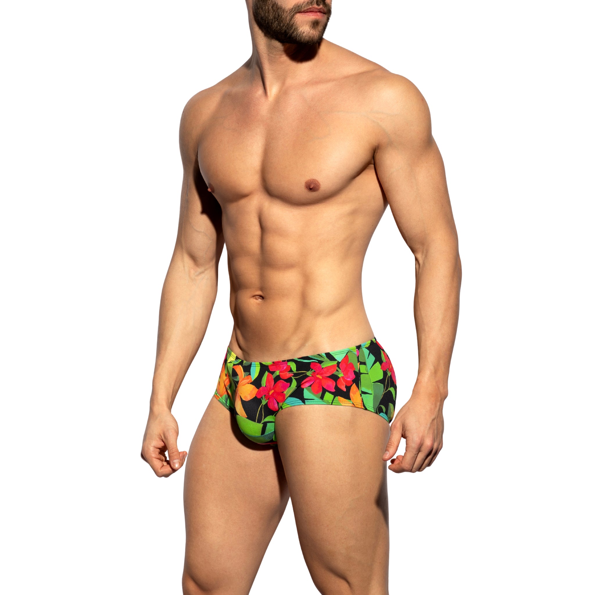 ES Collection Bold Flowers Brief Black UN663