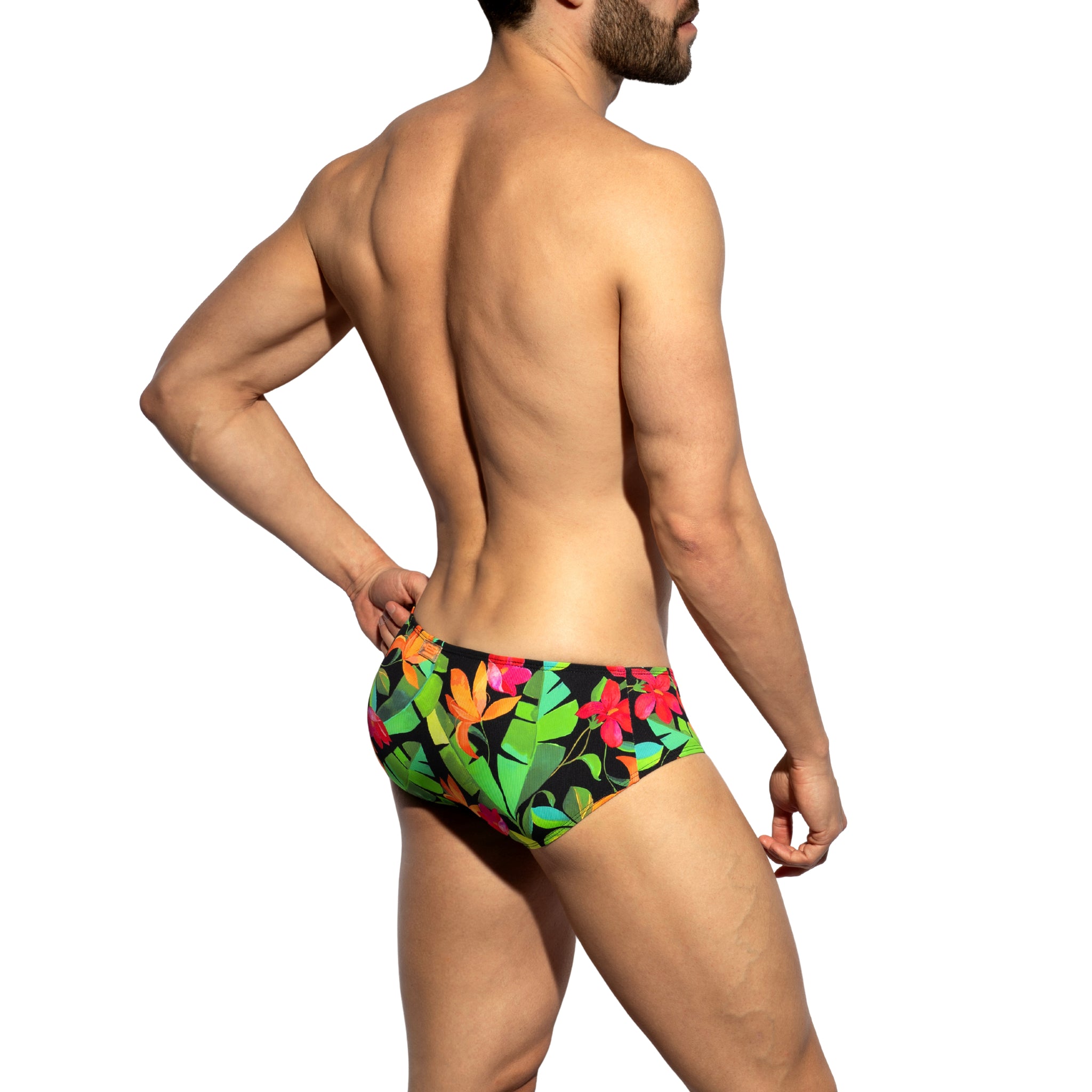 ES Collection Bold Flowers Brief Black UN663