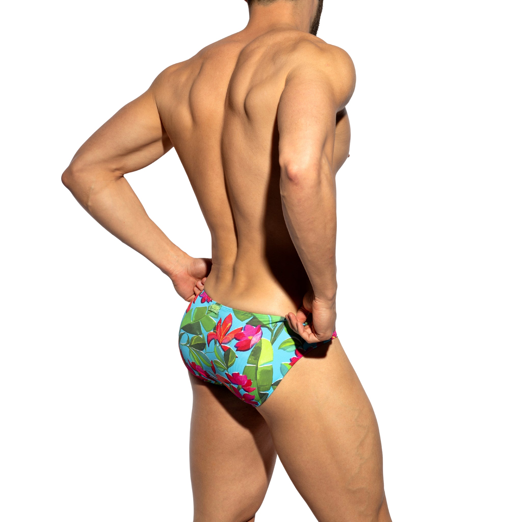 ES Collection Bold Flowers Bikini Brief Turquoise UN662