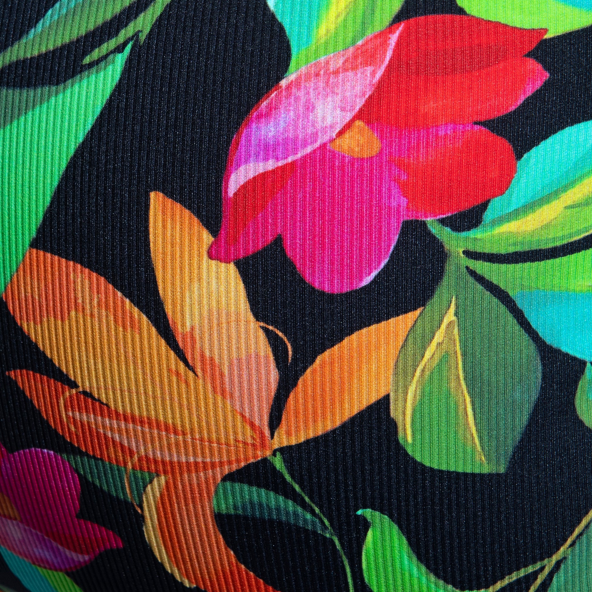 ES Collection Bold Flowers Bikini Brief Black UN662