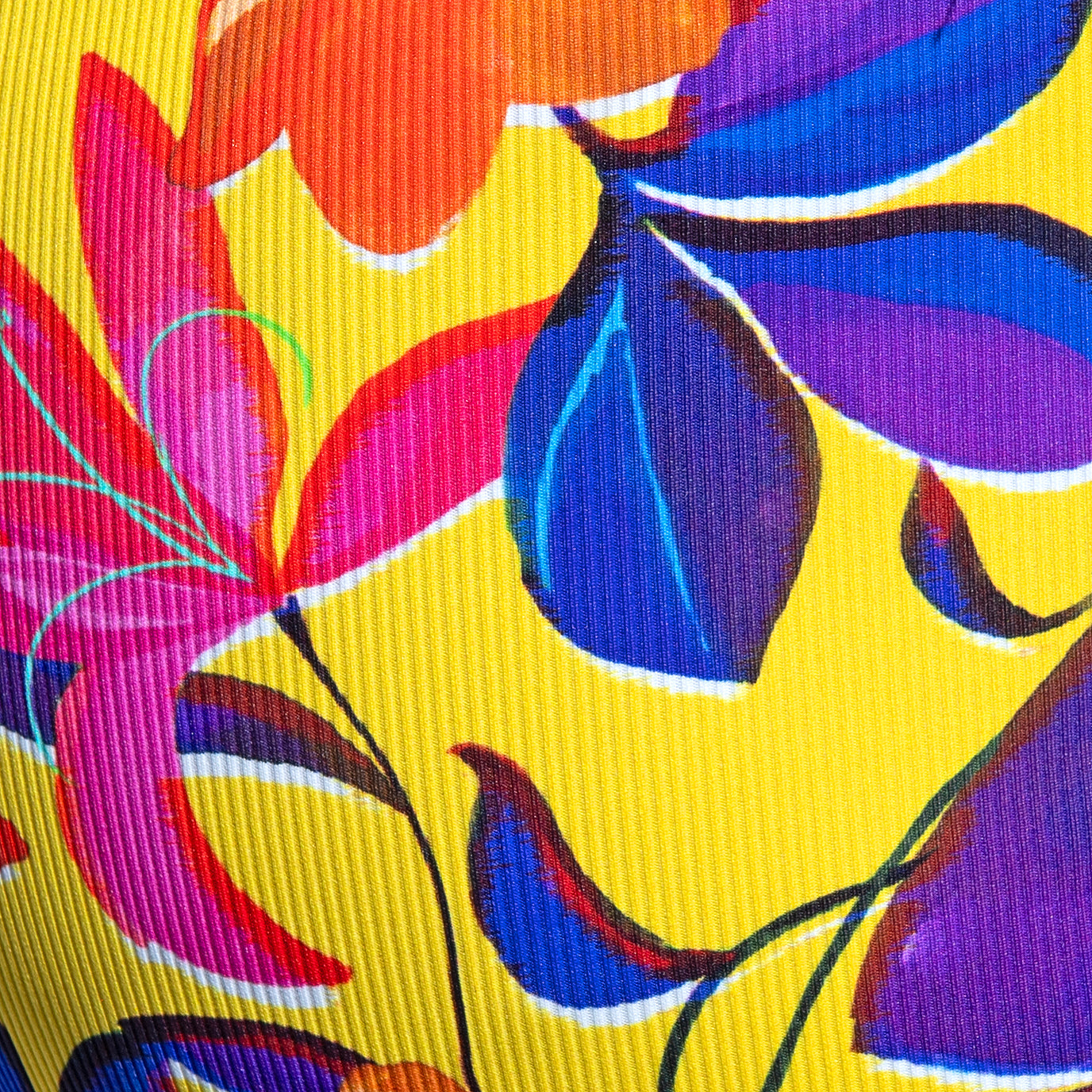 ES Collection Bold Flowers Thong Yellow UN664