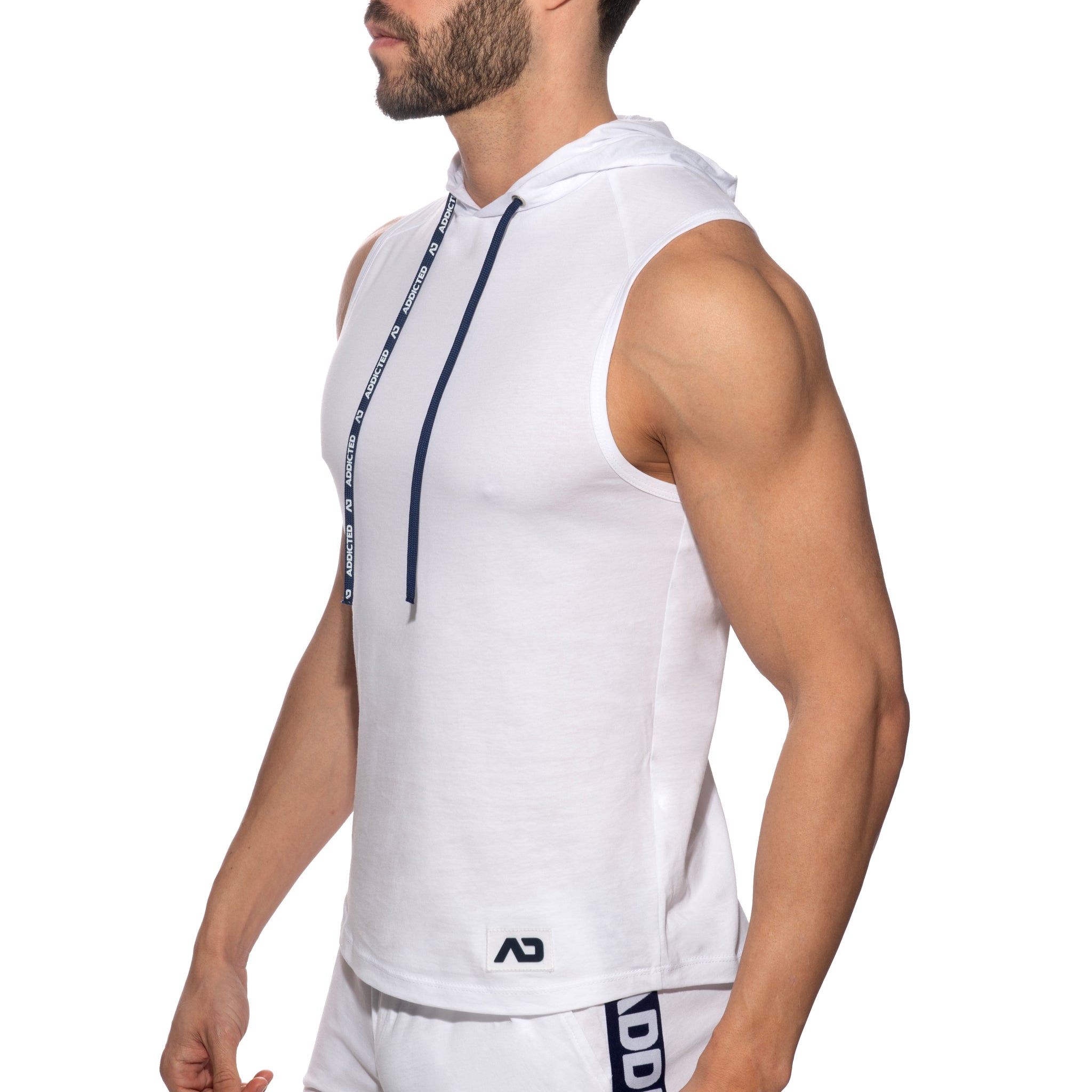 Addicted Band Cotton Hoodie White AD1001