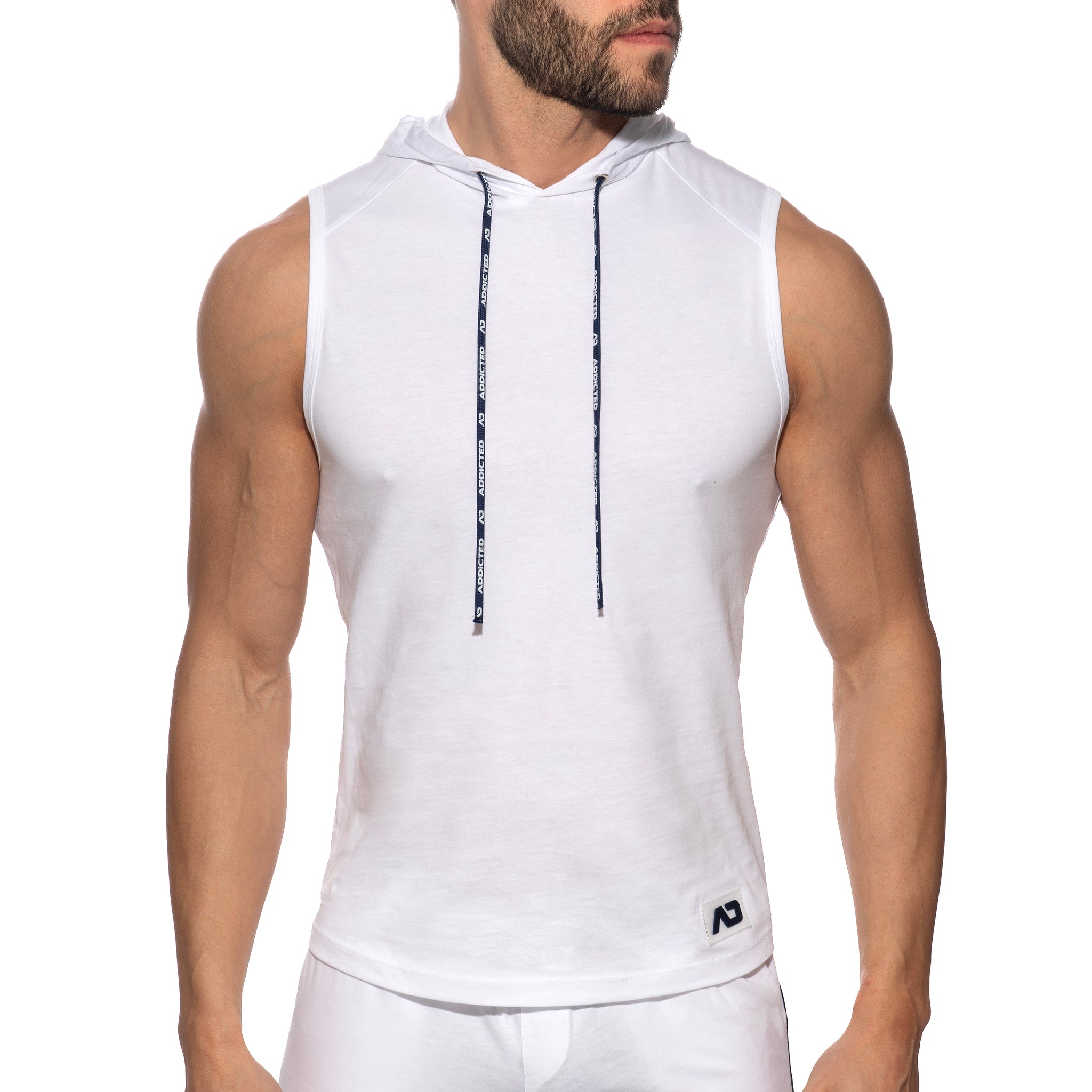 Addicted Band Cotton Hoodie White AD1001